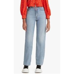 LEVIS High Waisted Straight Denim Jeans in Light Wash Relaxed Women's Sz. 26 = 4